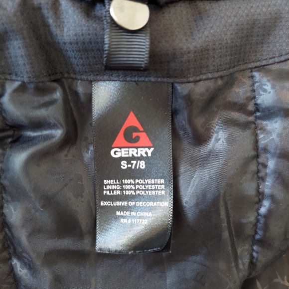 Youth GERRY Hooded Full Zip Snow Ski Shell Jacket - S 7/8 Black/Gray. - Picture 3 of 7
